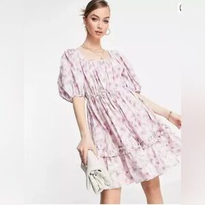 & other stories tiered mini dress